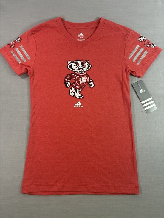 adidas Other - Adidas Wisconsin Badgers Youth Large 14 Red Graphic T-Shirt NCAA NWT